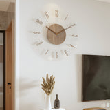 Silent Wall Clock | Clear Acrylic Face & Wood Frame | 12" or 14" | Tyst kvartsrörelse Carvallo