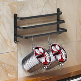 Carvallo – Platsbesparande väggmonterad stativ med stänger i flera nivåer och enkel installation Carvallo