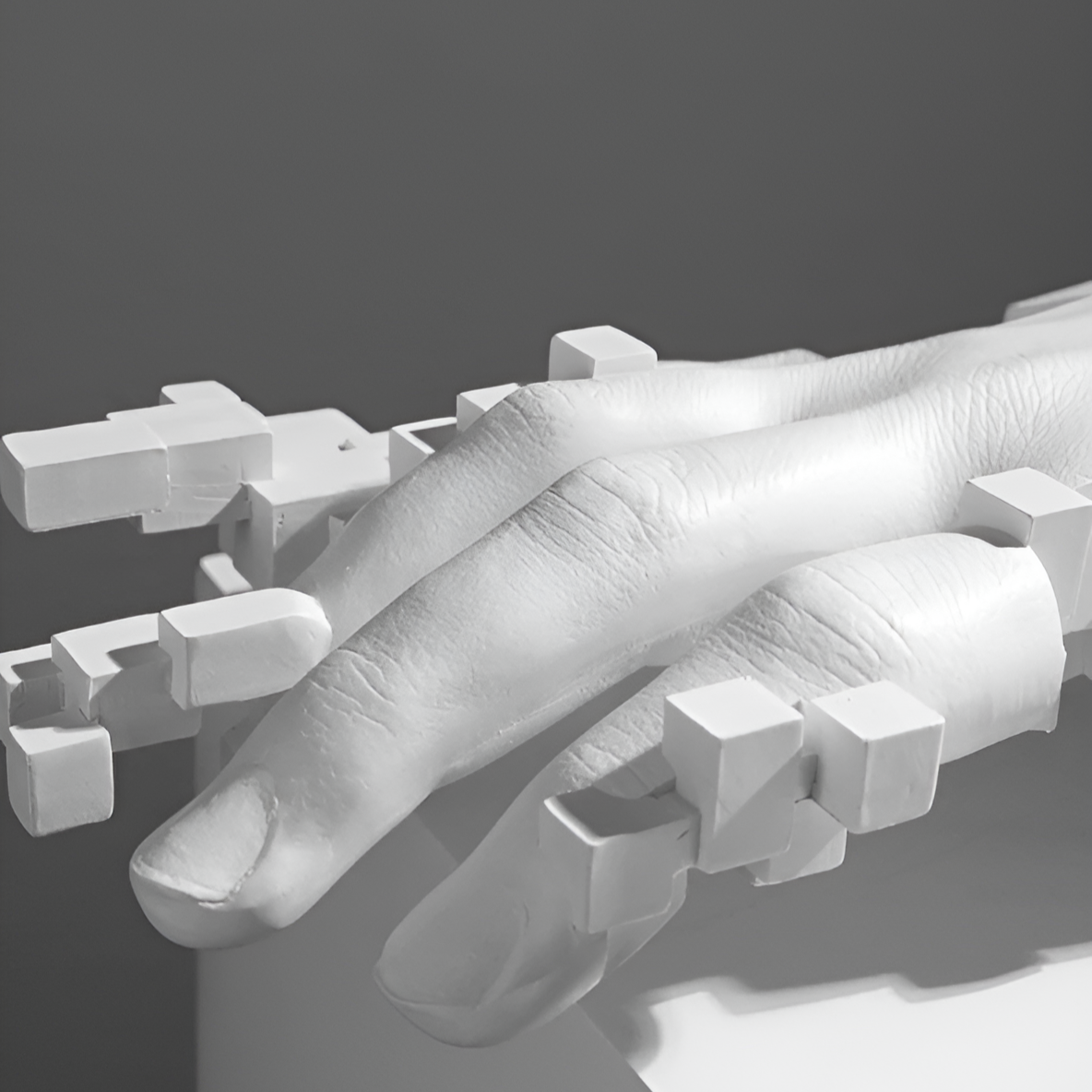 MosaicTouch - Abstrakt handstaty för modern inredning Carvallo