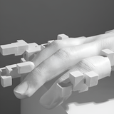 MosaicTouch - Abstrakt handstaty för modern inredning Carvallo