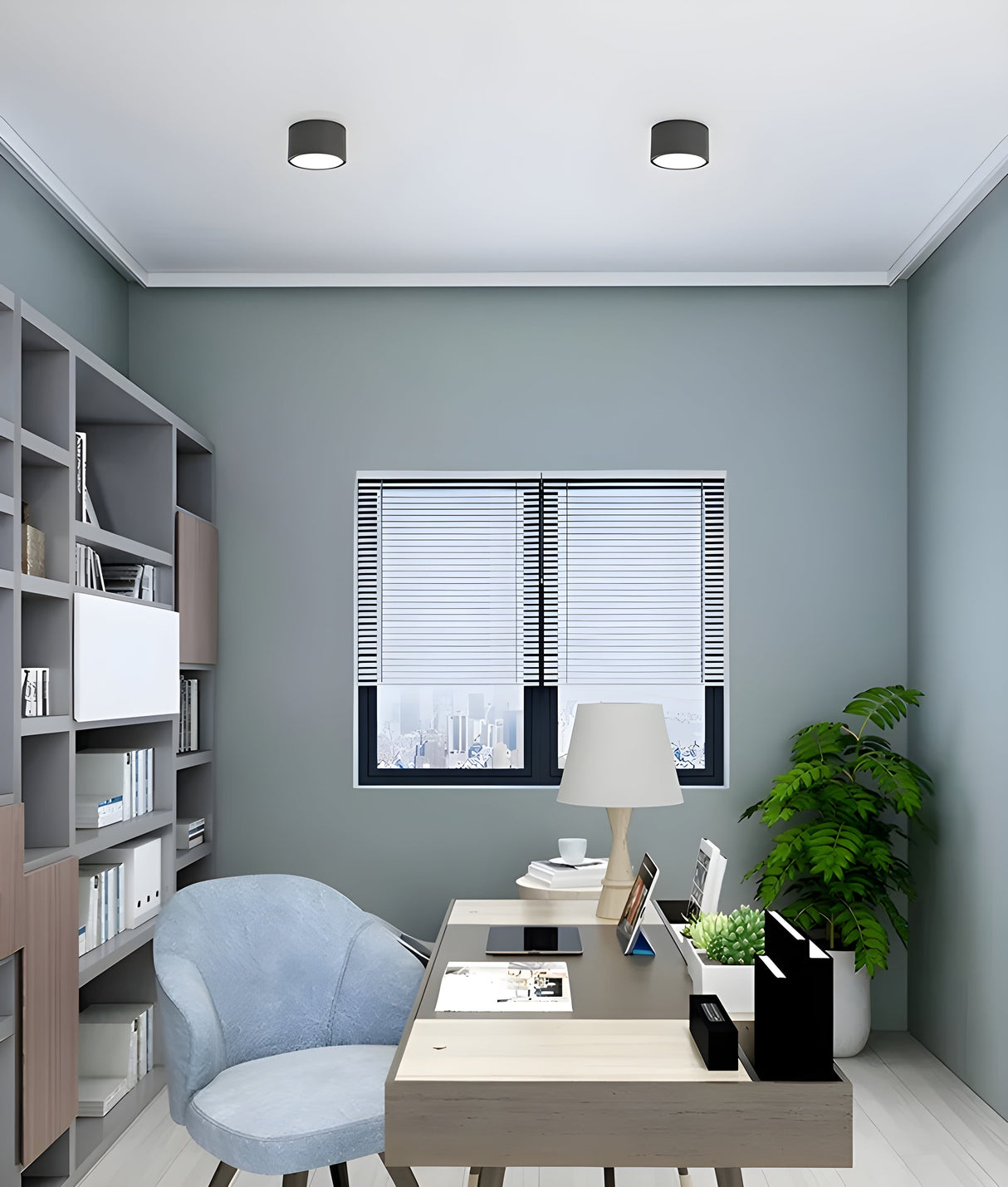 LED-taklampa i cylindrisk form – Varmt ljus i vintagestil industriell design | Med dekorativ detalj i trä Carvallo