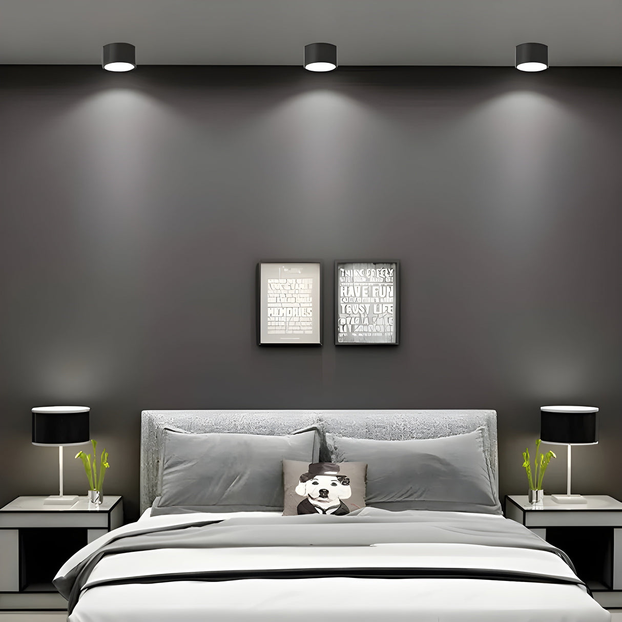 LED-taklampa i cylindrisk form – Varmt ljus i vintagestil industriell design | Med dekorativ detalj i trä Carvallo