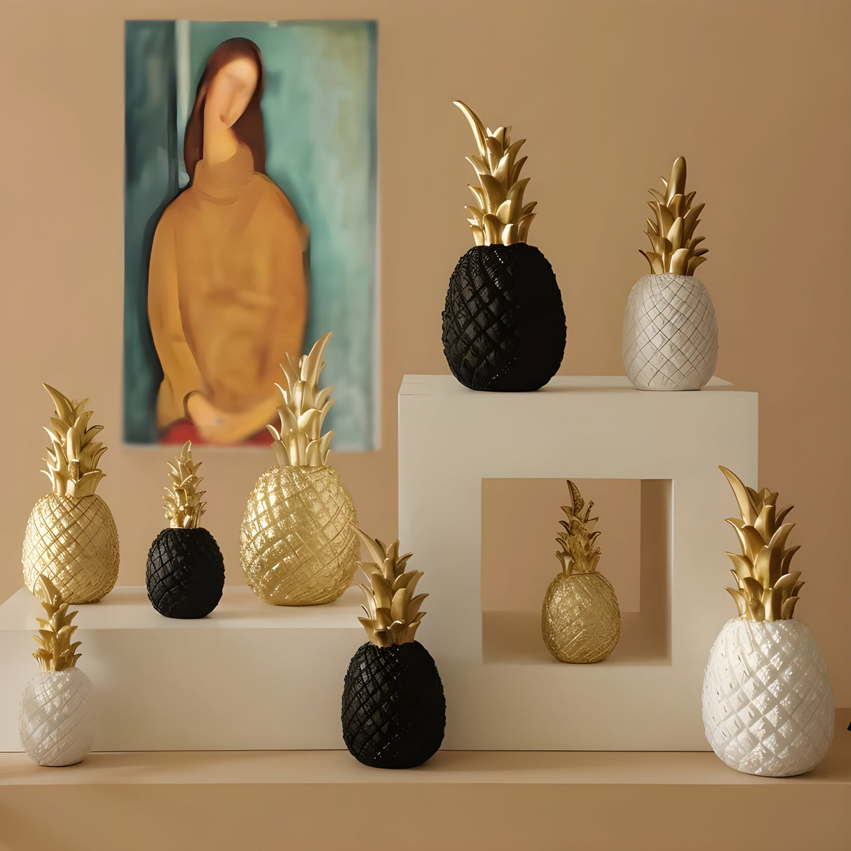 PineGlow Decor - Dekorativ Ananas-Ananas-Vardagsrumsdekor Carvallo