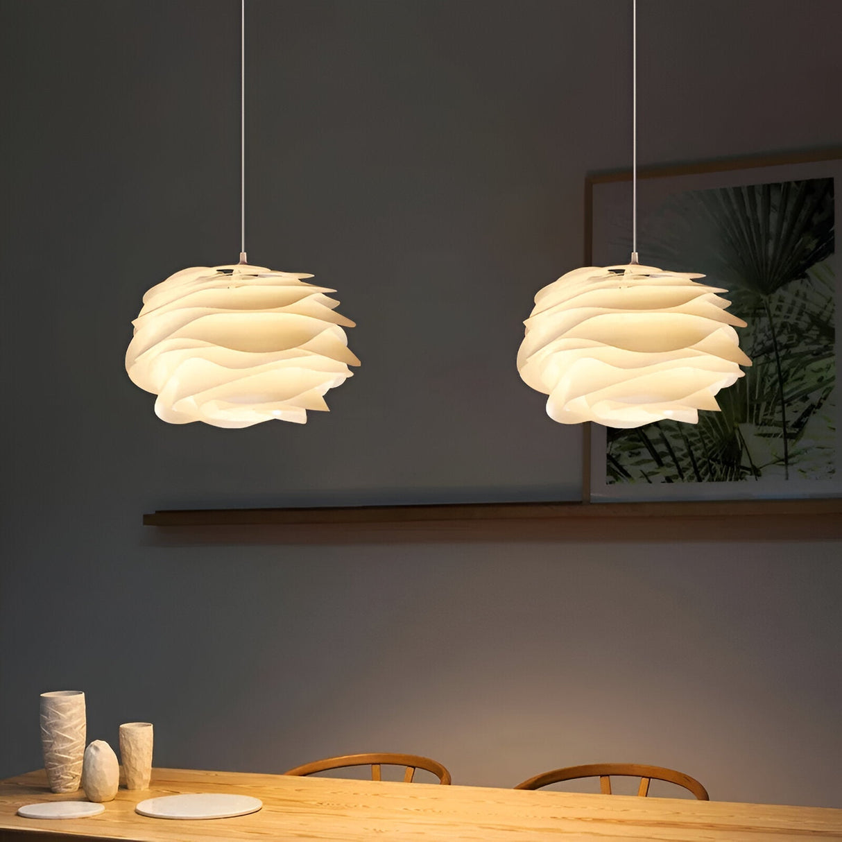 Aurora Taklampa – Stilren PVC Pendel i Blomdesign Hemnix