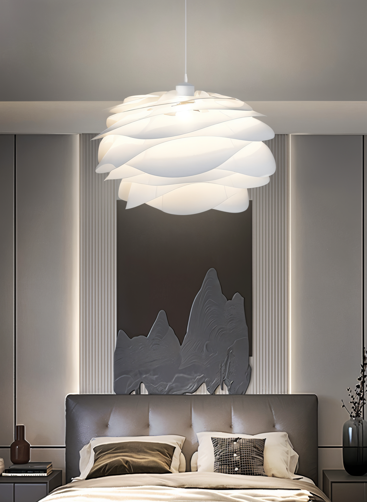 Aurora Taklampa – Stilren PVC Pendel i Blomdesign Hemnix