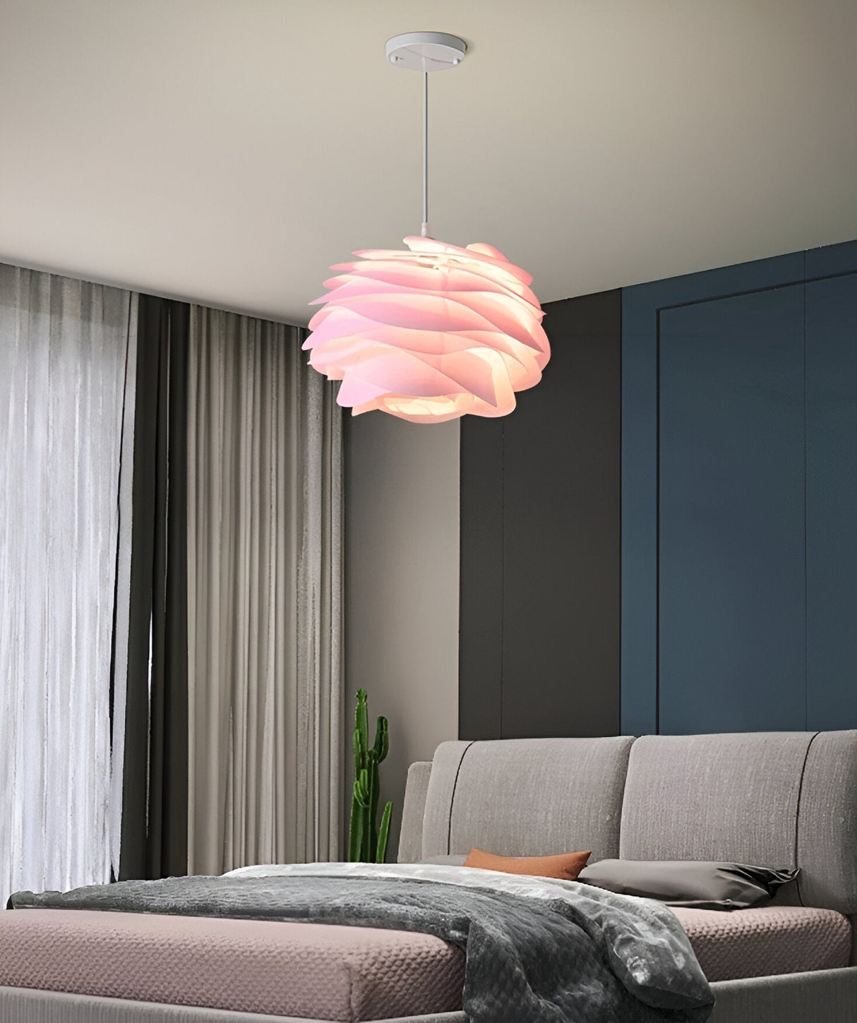 Aurora Taklampa – Stilren PVC Pendel i Blomdesign Hemnix