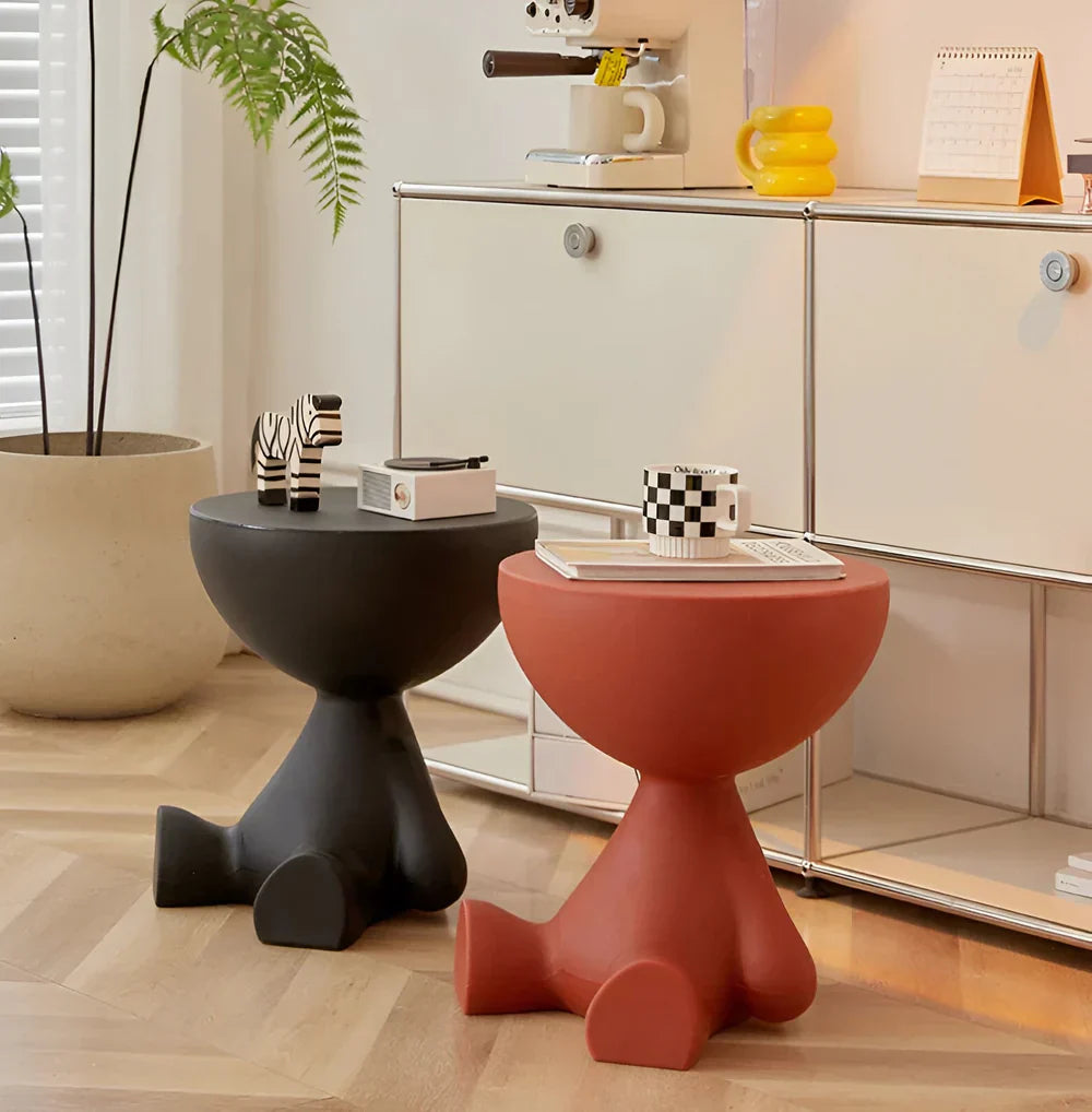 Carvallo – Runt sidobord med modern design och multifunktionell användning Carvallo