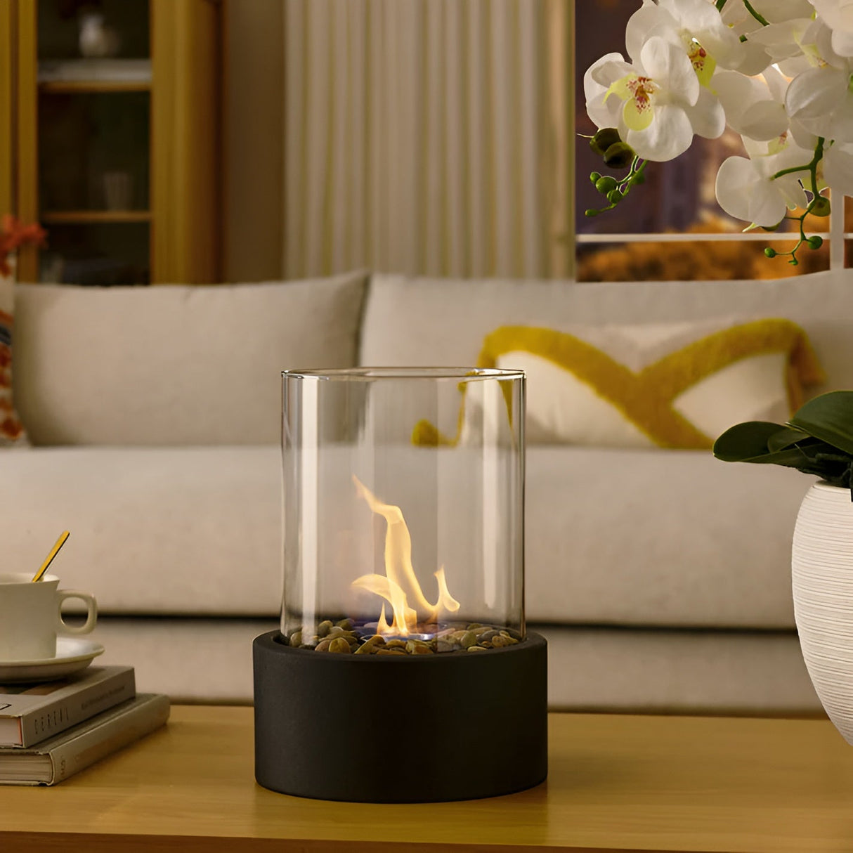SleekFlame bordsbrasa – Elegant, bärbar och ren eld för inomhus och utomhus Carvallo