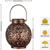 SolarFlare | Vintage Solarlampa för trädgård | Vattentålig utomhusbelysning Carvallo