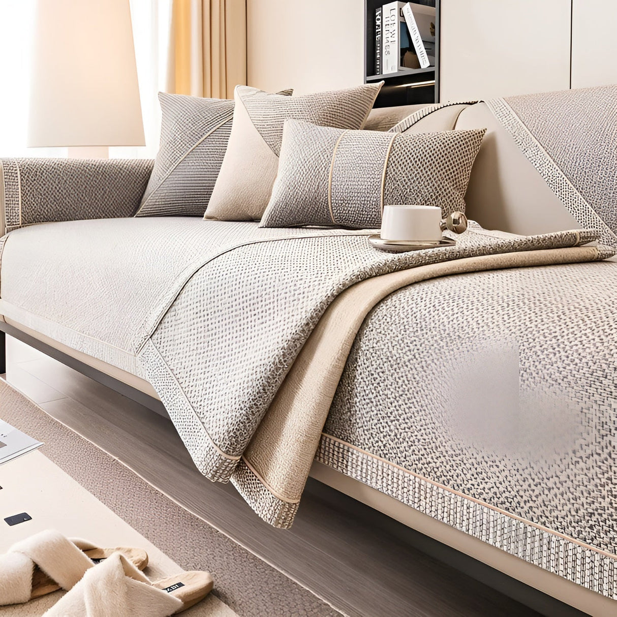 Soföverkast i bomullsblandning – Enkel och dekorativ | Perfekt för vilket vardagsrum som helst Carvallo