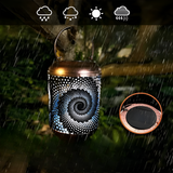 Carvallo projektionslampa sol trädgårdslampa med spiralprojektion | konstnärlig design | väderbeständig | 28x19x13 cm Carvallo