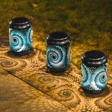 Carvallo projektionslampa sol trädgårdslampa med spiralprojektion | konstnärlig design | väderbeständig | 28x19x13 cm Carvallo