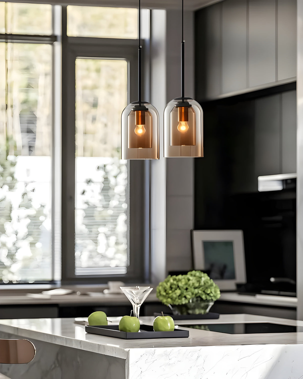 SkyGleam Light - Modern Dubbel Glas Pendellampa Carvallo