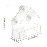 Carvallo – Transparent fönsterfågelmatare med bricka och sugförmåga Carvallo