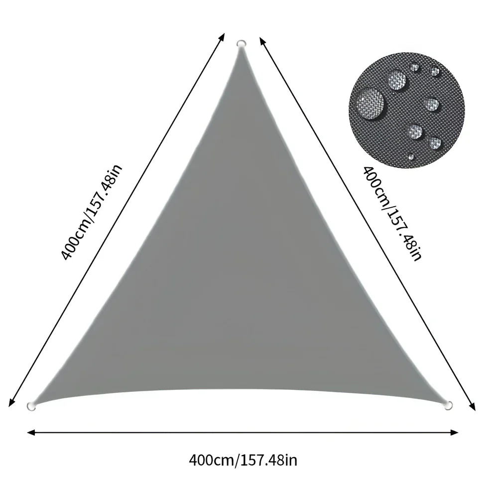 ShadeMaster – Vattenavvisande trekantigt UV solsegel med vikbart och bärbart design för utomhustäckning Carvallo