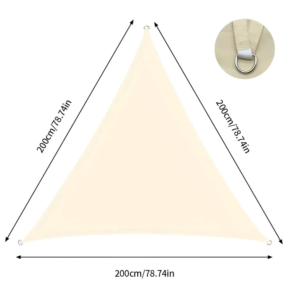 ShadeMaster – Vattenavvisande trekantigt UV solsegel med vikbart och bärbart design för utomhustäckning Carvallo