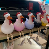 Rolig kycklinggårdsdekoration | Storögd utomhusskulptur för trädgård, uteplats och gräsmatta MILA Sverige