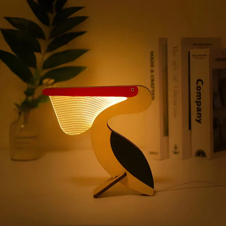 Royallure Wildlife Lampa - Stilig Akryl Djur LED Nattlampa för Barn Carvallo