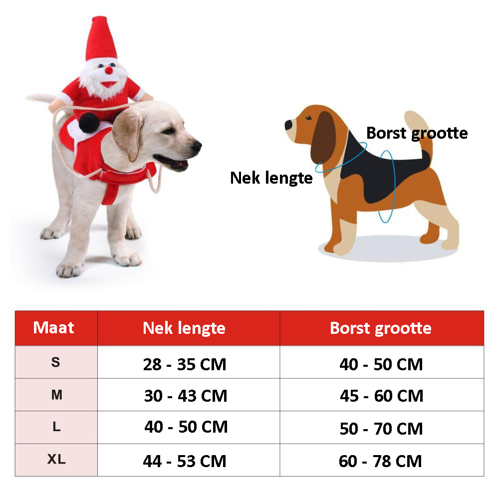 Carvallo - mysigt, justerbart juloutfit för hundar Carvallo