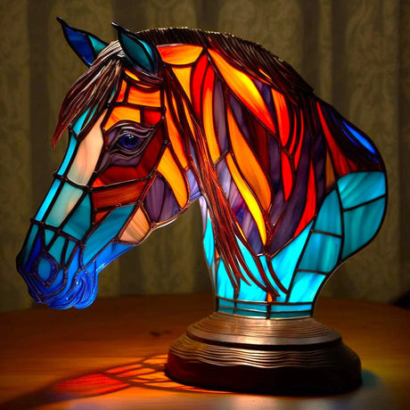 Animal Färgat Glas Bordslampa Ornament Carvallo
