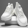 Herr Sneakers Läder Trendig Design Bekväm Passform Hemnix