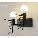 HumanGlow Lampa - Kreativ Konstnärlig Järn-Vägglampa Carvallo