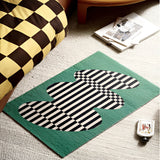 Från "Tillbaka till framtiden" inspirerad geometrisk dörrmatta – Stilren och slitstark entrématta Carvallo