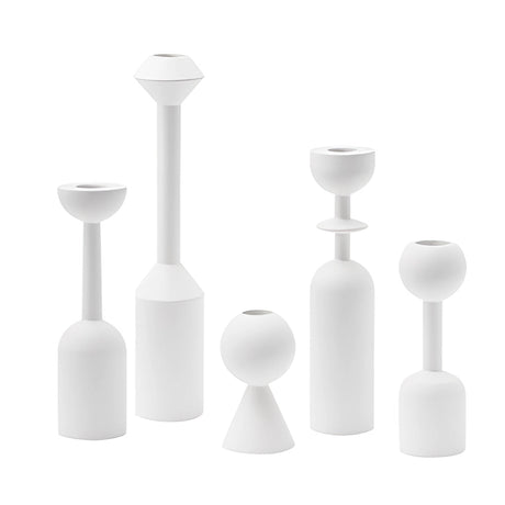 Minimalistiskt set av nordiska ljusstakar – Elegant heminredning för vardagsrum och sovrum Carvallo