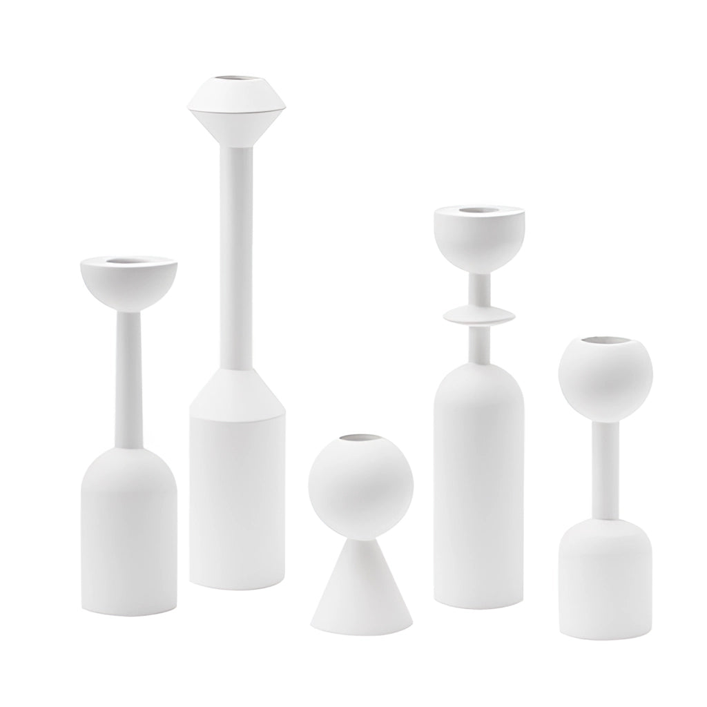 Minimalistiskt set av nordiska ljusstakar – Elegant heminredning för vardagsrum och sovrum Carvallo