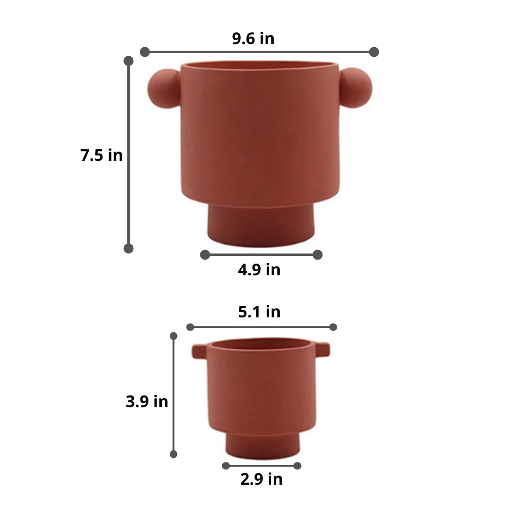 Keramikkruka i skandinavisk Drum-Tom-design – Jordtoner, Liten till Stor Carvallo