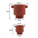 Keramikkruka i skandinavisk Drum-Tom-design – Jordtoner, Liten till Stor Carvallo