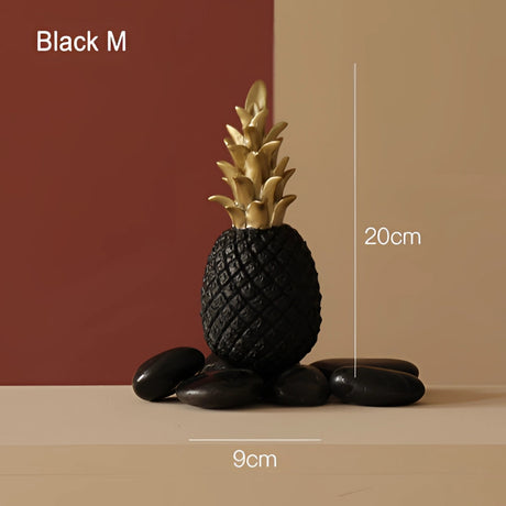 Nordic Ananas-deko-objekt av resin – Modernt heminredning, tropiskt inspirerad dekoration Carvallo