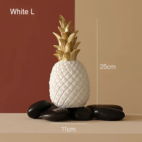 Nordic Ananas-deko-objekt av resin – Modernt heminredning, tropiskt inspirerad dekoration Carvallo
