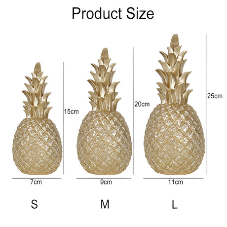 Nordic Ananas-deko-objekt av resin – Modernt heminredning, tropiskt inspirerad dekoration Carvallo