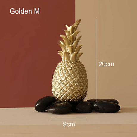 Nordic Ananas-deko-objekt av resin – Modernt heminredning, tropiskt inspirerad dekoration Carvallo