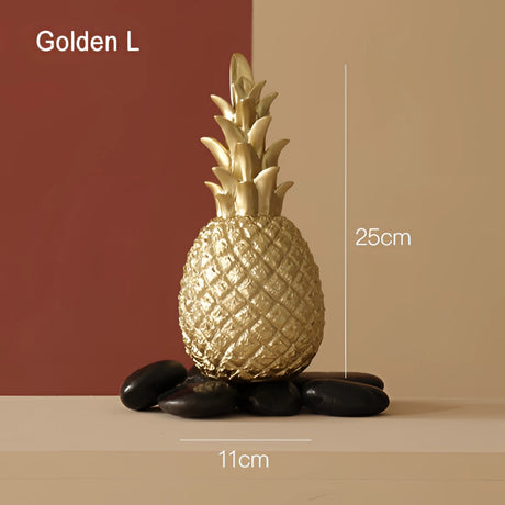 Nordic Ananas-deko-objekt av resin – Modernt heminredning, tropiskt inspirerad dekoration Carvallo