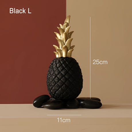 Nordic Ananas-deko-objekt av resin – Modernt heminredning, tropiskt inspirerad dekoration Carvallo