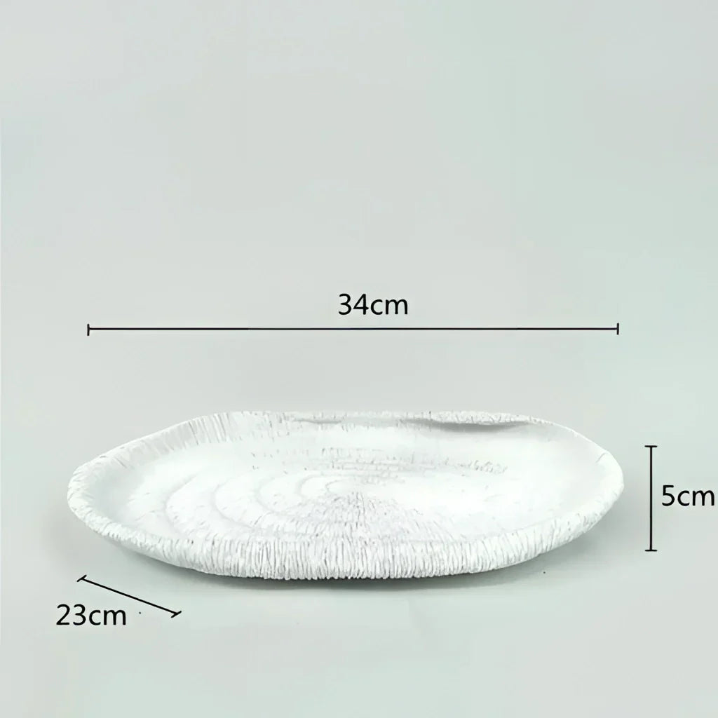 Samtida dekorativ skål i resin med naturinspirerad design - stiligt och mångsidigt accentstycke Carvallo