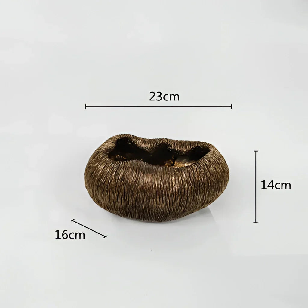 Samtida dekorativ skål i resin med naturinspirerad design - stiligt och mångsidigt accentstycke Carvallo