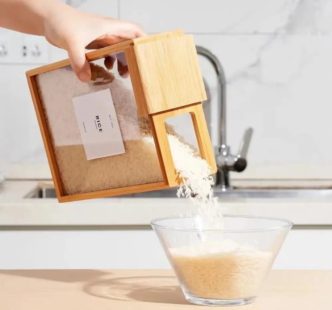 Miljövänlig 3L bambuförvaringsburk – Lufttät fling- och snacksbehållare MILA Sverige