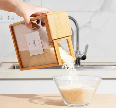 Miljövänlig 3L bambuförvaringsburk – Lufttät fling- och snacksbehållare MILA Sverige