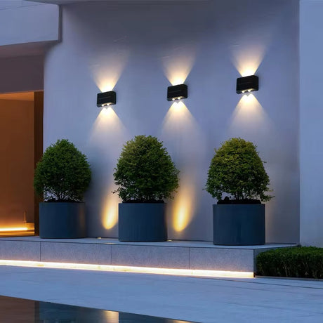 Utomhus Solar LED Vägglampa Modern Design Carvallo