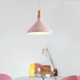 Nordisk Macaron Pendant Light | Trä Accent | Minimalistisk Charm | D7.09"-15.35" | Brick by Brick Carvallo