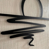 SmokeWhirl Dekor - Minimalistisk Curling Rök Metall Väggdekoration Carvallo