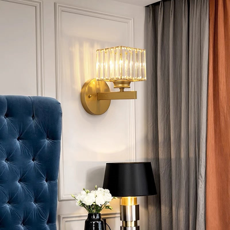 Kristallglas Vägglampa med Modern Armdesign Carvallo