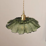 Vintage Floral Glass Pendant Light | Retro Elegance | Warm Glow | Justerbar Hängande | Brick by Brick Carvallo