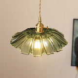 Vintage Floral Glass Pendant Light | Retro Elegance | Warm Glow | Justerbar Hängande | Brick by Brick Carvallo