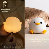 DuckieDream Light - Automatiskt anka-silikon-nattljus Carvallo