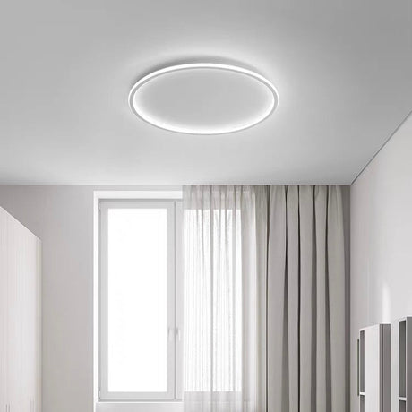 Ultra-tunn modern taklampa | Flush Mount LED för låga tak | Rund & dimbar Carvallo