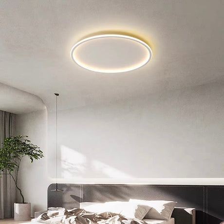Ultra-tunn modern taklampa | Flush Mount LED för låga tak | Rund & dimbar Carvallo